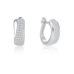 Beneto Timeless circle earrings with zircons AGUC2698