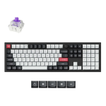 Keychron Q6 HE Wireless (Q6H-M1) - USA paigutus - Kuumvahetatav Gateron Magnetic Nebula - S&uuml;sinik Must (Must) Magnetiline Traadi