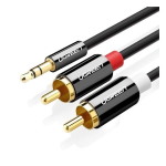 Kabel Kabel 2xRCA - 3.5mm stereo pistik 5m must AV116 UGREEN
