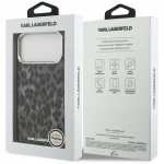 Karl Karl Lagerfeld IML Leopard Muster MagSafe kate Apple iPhone 17 Pro Max musta v&auml;rvi