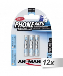 12x3 12x3 Ansmann maxE NiMH bat. Micro AAA 800 mAh DECT PHONE