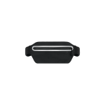 STREETZ Slim sports waist bag, for most smartphones, reflectors, black SPO-003