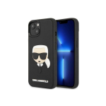 Karl Karl Lagerfeld Karl Lagerfeld KLHCP14MKH3DBK iPhone 14 Plus 6.7 inch Black / Black Hard Case 3D Rubber Karl Head