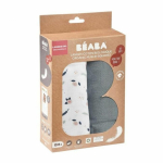 BEABA COTTON 2 PCS. XXL SIZE DIAPER SET 120X120 CM, STORMY WEATHER/SPRING FLOWER
