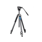 Leofoto LV-323C+BV-10 3-Section Carbon Fiber Tripod with Fluid Head Set