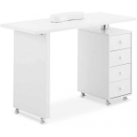 Physa Cosmetic manicure table with palm rest 4 drawers 119 x 45 cm - white