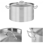 Royal Royal Catering Cooking pot with lid, stainless steel, for induction cooker, 14 l