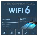 TP-Link Archer VX1800v juhtmevaba ruuter Gigabit Ethernet Kaks sagedusala (2,4 GHz / 5 GHz) Must