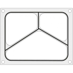 Matrix Matrix form Hendi with three-compartment tray 227x178 mm