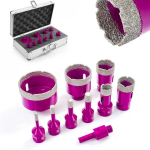 Spacetronik Diamond hole saws, bits for stoneware, 9 pcs in a set.