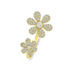 Brilio Brilio Silver Charming gold-plated open ring with zircons RI075Y