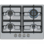 Bosch Serie 4 PGH6B5K90 pliidiraud Roostevaba teras Sisseehitatud 60 cm Gaas 4 tsoon(id)