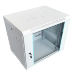 XtendLan 19" wall cabinet 12U 600x450, load capacity 60 kg, glass doors, welded, gray color