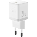 Baseus Seinale paigaldatav laadija Palm 20W USB-C QC3.0 PD3.0 koos USB-C kaabliga 1m, valge