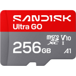 SanDisk 256 GB Ultra GO UHS-I U1 V10 microSDXC m&auml;lukaart