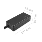 Qoltec Qoltec &Uuml;likasutatav toiteadapter s&uuml;learvutile 45W (51527) Must