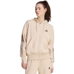 adidas Naiste Seasonal Essentials Animal Print 3-Stripes T&auml;islukuga Kapuutsiga Pusa beeži v&auml;rvi KH1547 (S)
