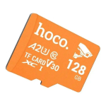 M&auml;lukaart M&auml;lukaart microSD 128GB klass 10 UH-1 U3 V30 A2 Hoco oranž