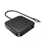 HYPER HD583-GL s&uuml;learvuti dokk ja pordireplikaator Dokkimine USB 3.2 Gen 1 (3.1 Gen 1) Type-C Must