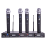 Azusa Microphone PLL-400 UHF 4 channels (4 hand-held microphones)