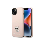 Karl Karl Lagerfeld Karl Lagerfeld KLHCP14MSLCTPI iPhone 14 Plus 6.7 Inch Hard Case Light Pink / Light Pink Silicone Choupette Case
