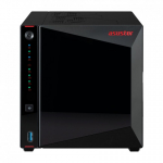 Asustor AS5404T v&otilde;rkup&auml;&auml;su- ja varundusserver NAS Intel&reg; Celeron&reg; N5105 4 GB DDR4 0 TB ADM Must
