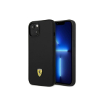 Case Case Ferrari FEHMSIP14MBK iPhone 14 Plus 6.7" black/black hard silicone metal logo "Magsafe"
