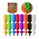 MASTERKIDZ Colored Jumbo Pins for STEM Board 128 pcs - 8 colors
