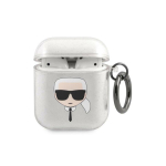 Karl Karl Lagerfeld KLA2UKHGS AirPods cover srebrny|silver Glitter Ka