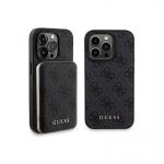 Case Case Set Guess GUBPM5P14L4GEMGK iPhone 14 Pro 6.1" hardcase + Powerbank 5000mAh MagSafe black/black 4G Metal Logo