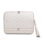 DKNY PU Leather Checkered Pattern and Stripe Laptop Sleeve 13|14