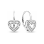 Brilio Brilio Silver Brilio Silver Charming silver heart earrings EA111W