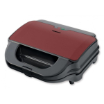 Heinner SM-2H900BKS v&otilde;ileivagrill 900 W Must, Burgundia