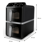 Philips 4000 series NA461/00 frit&uuml;&uuml;r Kahekohaline 10 l Eraldiseisev 2750 W Kuuma&otilde;hu frit&uuml;&uuml;r Must, H&otilde;be
