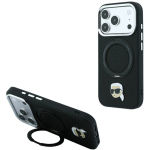 Karl Karl Lagerfeld 360 Karl Head Pin MagSafe &uuml;mbrik ringi toetusega iPhone 18 Pro Max / 17 Pro Max - Must