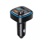 XO BCC08 Bluetooth FM / MP3 Transmiteris + 2x USB QC 3.0 3.1A + USB-C PD 20W ātrs lādētājs USB Play Black
