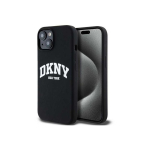 Case Case DKNY DKHMP15SSNYACH iPhone 15 / 14 / 13 6.1" black/black hardcase Liquid Silicone White Printed Logo MagSafe