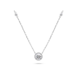 Brilio Brilio Silver Shiny silver necklace with zircons NCL87W