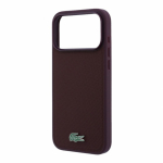 - - PVC Ikoniline Petit Pique Metalline Logo MagSafe Koti iPhone 18 Pro Max/17 Pro Max Burgundia