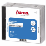 Hama CD Double Jewel Case Standard, Pack 5 2 ketast L&auml;bipaistev