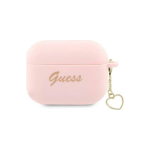 Guess Case Guess GUAP2LSCHSP Apple AirPods Pro 2 cover pink silicone Charm Heart Collection