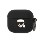 Karl Karl Lagerfeld Case Karl Lagerfeld KLA3RUNIKK Apple AirPods 3 cover black/black silicone Karl Head 3D