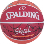 Spalding Basketball Street Sketch Dribble red size 7