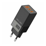 Charger Charger 65W GaN 2xUSB-C +USB-A only head black
