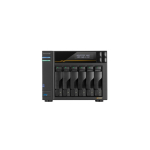 Asustor LOCKERSTOR 6 Gen3 (AS6806T) NAS Lauaarvuti AMD Ryzen V3C14 16 GB DDR5 ADM Must
