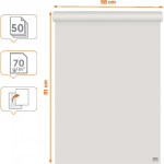 Nobo recycled flipchart paper 58 x 81 cm, blank/square, 2 x 50 sheets, 70g/m&sup2;