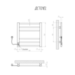 Towel Towel dryer Kosser Step 500x500/6 EL timer white