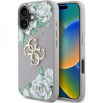 Case Case Guess Grained Roses Big 4G logo for iPhone 16 purple