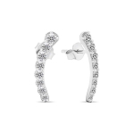 Brilio Brilio Silver Brilio Silver Long silver earrings with zircons EA468W