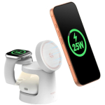 SODI 3-in-1 juhtmevaba laadija &ouml;&ouml;valgusega 25W W108A - Valge